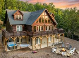 Laurel Creek Falls - Luxury Log Cabin with Hot Tub, Game Room and Theater