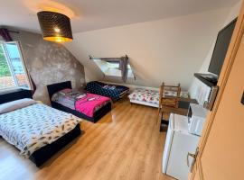 Viesnīca GRANDE SUITE salle de bain toilette privés Terrasse Parking prés Paris pilsētā Korbēesona