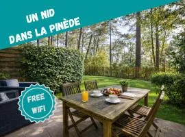 Maison 2 chambres 6 pers à Lacanau Océan, piscine, golf, Wi-Fi