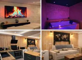 Studio chaleureux, massage, ciné, bain