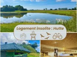 Les 1000 Ailes, Hutte insolite avec étang, Baie de Somme