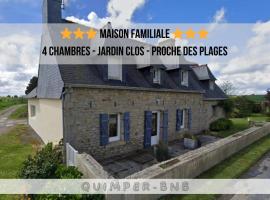 Grande maison familiale avec jardin proche des plages à Ploéven, Hotel in Ploéven