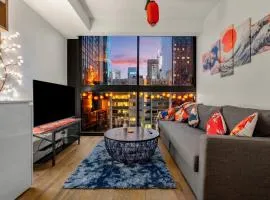 2BR Tokyo Pop Apartment CBD Skyline Views