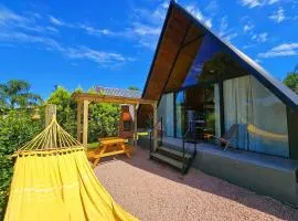 Chalé com hidro e lareira l Chalé Amarelo