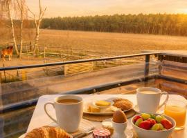 Familienfreundliche große Ferienwohnung mit Pferden, Spielplatz direkt am Haus, Sauna & viel Natur, Hotel in Nienburg