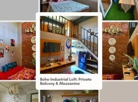 Boho Industrial Loft Private Balcony and Mezzanine