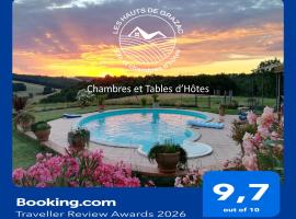 Les Hauts de Grazac, Chambres et Tables d'hôtes, Hotel in Grazac