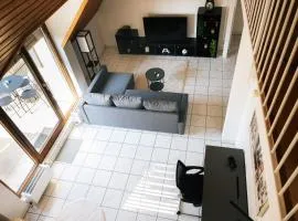 Maisonette-Wohnung Airport Messe Stuttgart - Balkon - Parkplatz