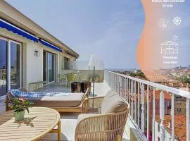 Sea View Terrace Penthouse Garage Walk to the Palais