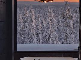 Black Villa, Aurora View Bath & Sauna, Private Design Villa in Lapland, hotel a Kolari