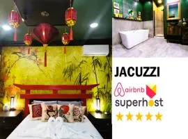 Asian Zen with Jacuzzi, Kitchenette, Near Victoria Sq