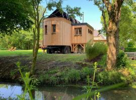 Autonomous Tiny House In Eiderstedt Salt Marshes, hotell i Poppenbüll