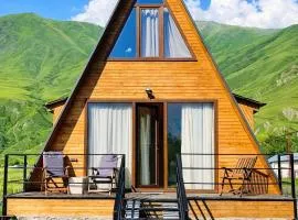 Kazbegi A-Frame Cottage Riverfront & Mountain View