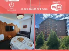 Le Nid Rouge Risoul Balcony & View Ski 100 m