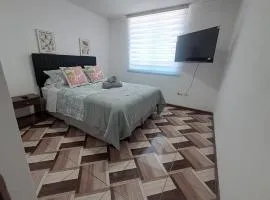 Cómodo depto en condominio con piscina y parking