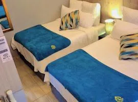 Turquoise Blue Family Room