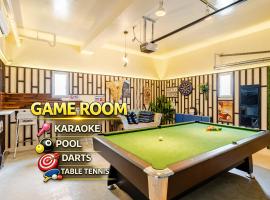 カラオケ ビリヤード 卓球 ダーツ バーベキュー 4寝室8ベッド16名可 読谷村 沖縄中部, Hotel in Yomitan