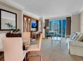 Luxury 1BR Corner Suite with Strip View, F1, Balcony at MGM Signature - 1621