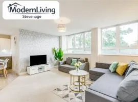 Modern Living Stevenage 2bed Apartment Town Centre up to 8 people Tesco at Doorstep