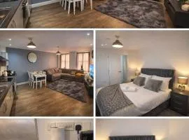Luxury 2Bed Apt Free Parking Rugby Station