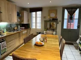 Colourful townhouse in mountain village square