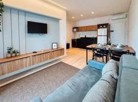 Flat moderno com churrasqueira próximo à Unifebe