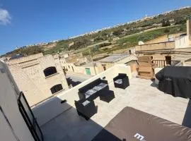 Hot tub with country view