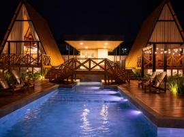 Refúgio Industrial com Hidro e Piscina Aquecida、パリョサのホテル