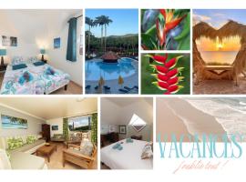 Passion Martinique T3 avec terrasse Village Vacances 72m2 Petite vue mer, Hotel in Sainte-Luce
