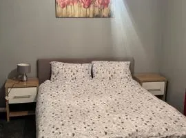 Cozy Private Double Room with Workspace & Garden View