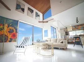 【マリンブルー風オーシャンビュー】貸切ヴィラ WIFI付/BBQ可能/最大6名/無料駐車場