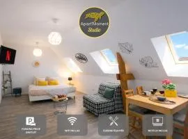 Studio avec parking privé gratuit, proche centre-ville