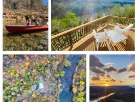 Log Cabin w Fireplace, EV Station & River Access