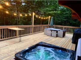Le Rondin, Chalet en bois rond avec spa、サン・ガブリエル・ド・ヴァルカルティエのホテル