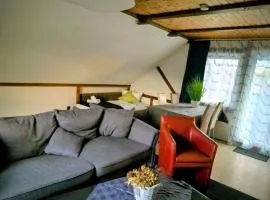 Penthouse mit 4 Zimmern, 10 Betten, Bad, WC, Küche und Terrasse