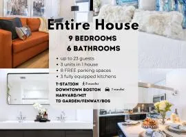 NEW 9BR6Bth Parking MIT Harvard Boston Walk to T