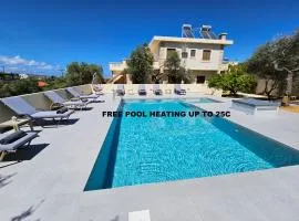 Villa Daratso with private heated pool view to the sea