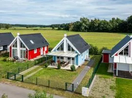 Komfortables Ferienhaus mit Feldblick und Hafen