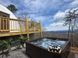 Glamping Dome with Hot Tub and Mountain Views