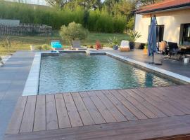 Villa avec piscine et jacuzzi, hotel a Escource