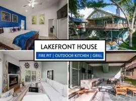 Lakefront Home Private Dock Firepit Sleeps 12