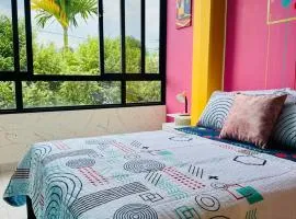 Escápate Refugio Colorido Jacuzzi & Vista al Llano