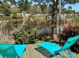 Mobil home avec terrasse - proche plages Cap-Ferret - 4-6 pers Camping 4 étoiles Les Viviers