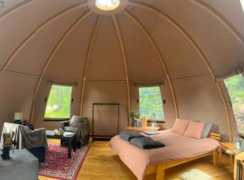 Romantic night in a dome tent lake view, hotel v destinácii Bjuråker