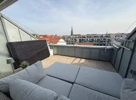 Penthouse above Fürth - 2 rooftop terraces - East & West