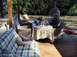 Private Sauna Retreat with Fireplace & Garden Terrace