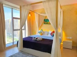 1BHK Suite with Balcony and Pool View