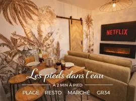 MRODBNB - Appart Neuf - Aperçu Mer - 25m Plage & Resto - Ciné - Cheminée - Popcorn