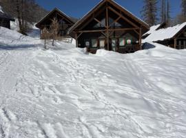 Duplex cosy jusqu'à 6 personnes- chalet des Pléiades - départ skis aux pieds en bordure de piste sans portage - l'autre duplex du chalet est également à nous, hotel i Risoul