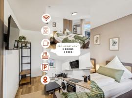 Skyview Apartment mit Balkon & Parkplatz, Hotel in Ditzingen